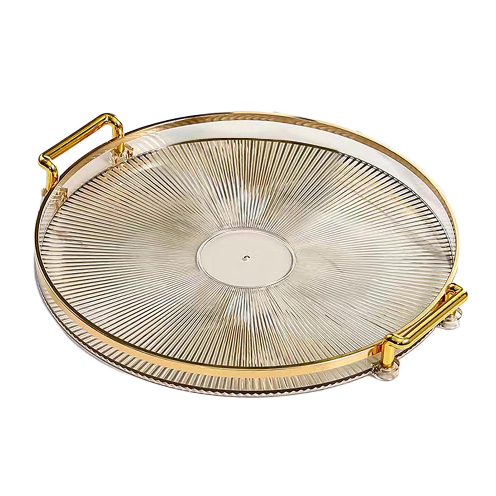 Serving Tray with Handles Cosmetic Makeup Display Dresser