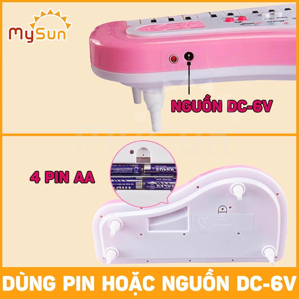 Đàn Piano Organ mini đồ chơi âm nhạc cụ cho bé gái trai phát triển trí tuệ thông minh MySun