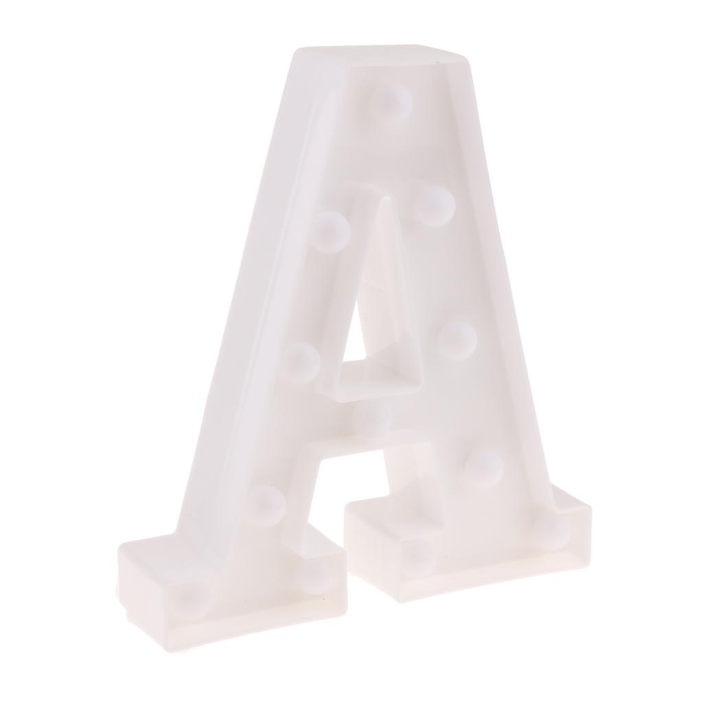 Alphabet LED Letter Lights Light Up Warm White Letter Standing Sign A
