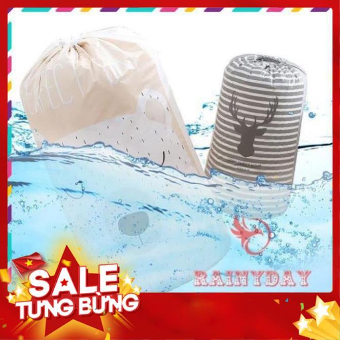 Túi vải đựng đồ chăn màn quần áo ga gối đa năng dây rút tiện lợi cute hình trụ tròn cỡ lớn size siêu to .