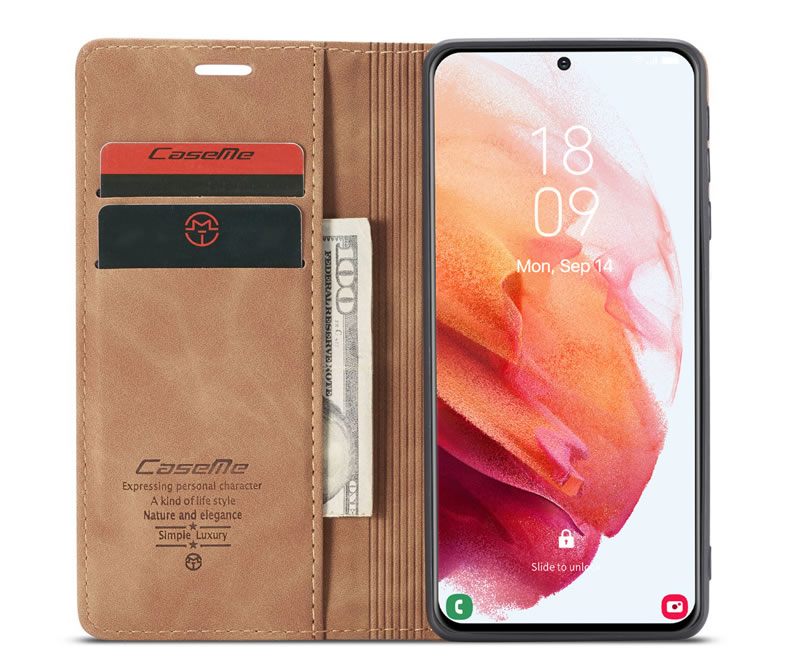 Bao da dạng ví dành cho Samsung Galaxy S21 chính hãng Caseme - Hàng Nhập Khẩu