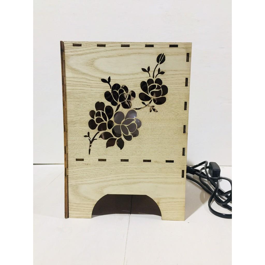 Hộp đèn ngủ DIY hộp gỗ hình hoa