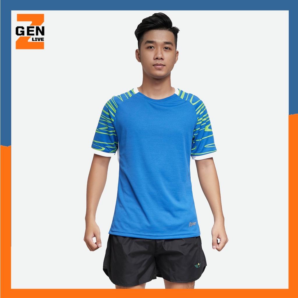 Áo cổ tròn, áo thun thể thao nam chất vải thấm hút họa tiết tay - LZ FASHION - ARD002