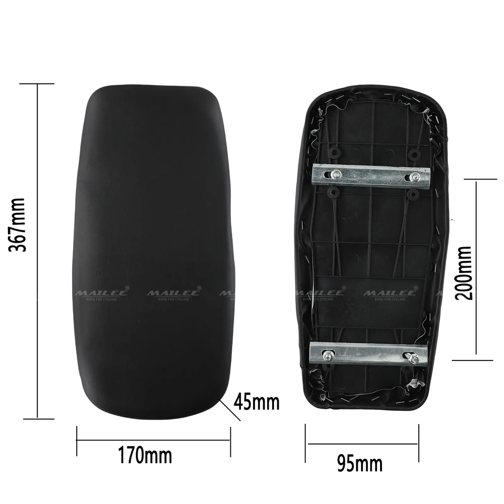 Đệm Ngồi Sau Xe Đạp Địa Hình DG-2120 Lớp đệm trong dày 3 cm, đệm mềm da PU (kích thước 37x17cm), Siết bằng Khung Thép, chống nước - Mai Lee