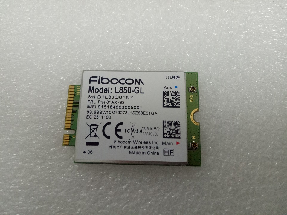 Card WWAN 4G Fibocom L850-GL dùng cho Laptop lenovo thinkad X280,T480,T480s,T580,P52, P52s - Hàng chính hãng