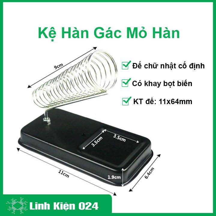 Kệ hàn gác mỏ hàn lò xo đế vuông 110mmx63mm kèm ốc cố định giá đỡ trên bàn