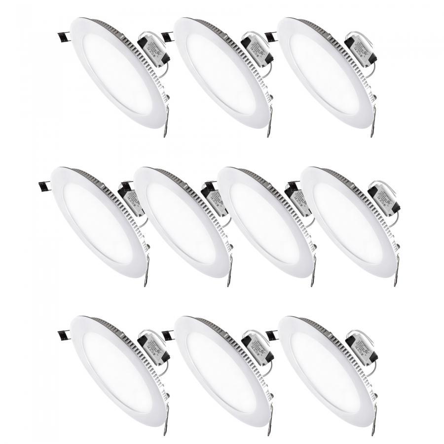 10 Đèn Led âm trần 6w siêu mỏng tròn sáng trắng Posson LP-Ri6