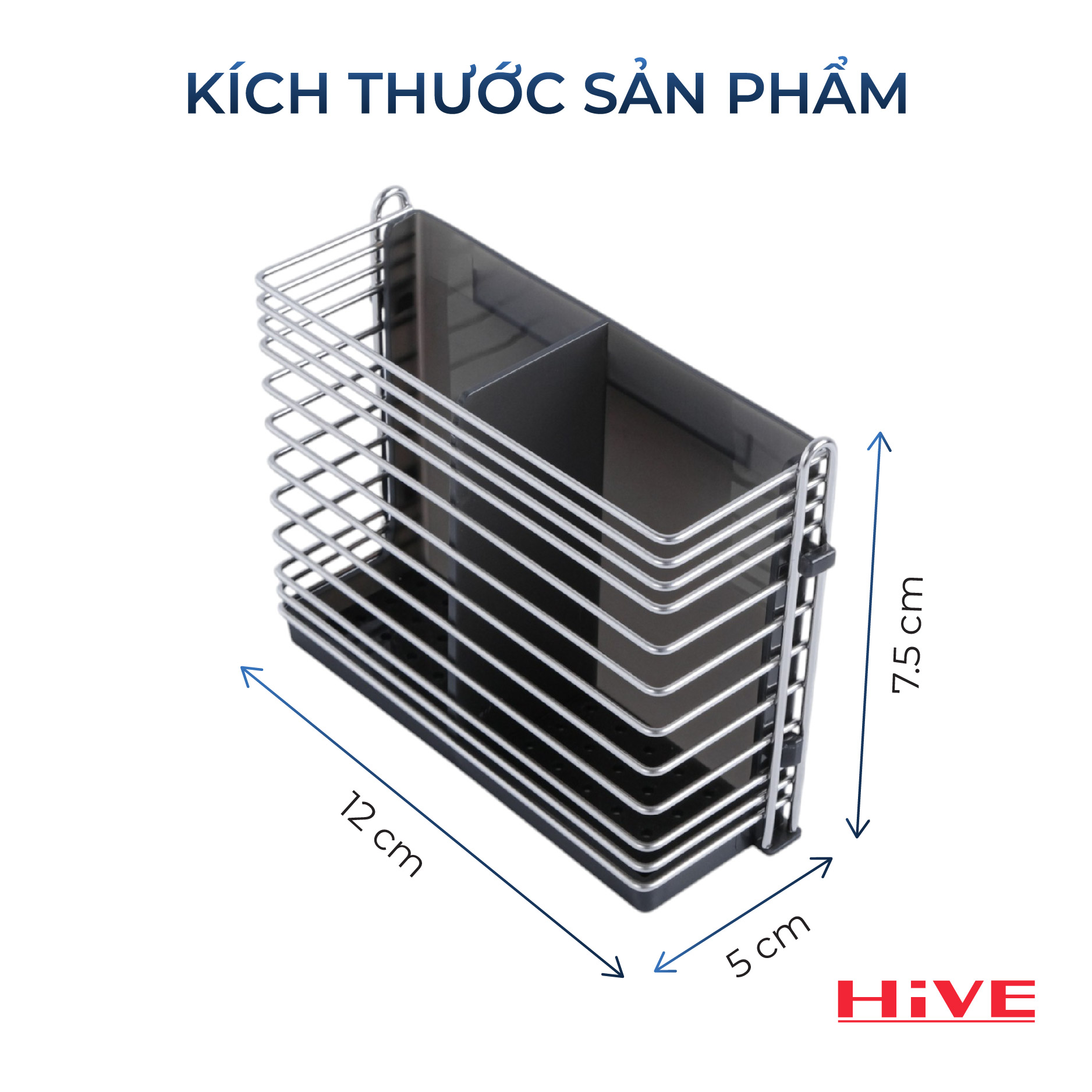 Hộp (ống) đựng đũa muỗng inox 304 HiVE Mix