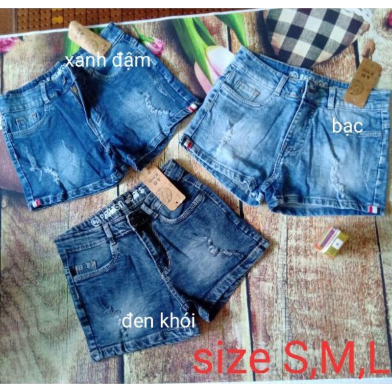 Quần Short Jean Nữ Vải Co Giãn