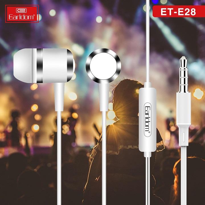 Tai Nghe In ear nhét tai Có Dây E28 Jack 3.5mm - Hàng Chính Hãng