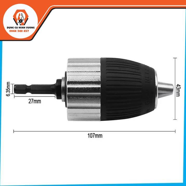 Đầu kẹp mũi khoan 2-13mm - Đầu chuyển đổi máy khoan chuôi lục giác