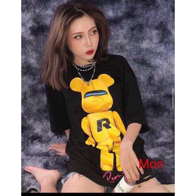 Áo Thun Unisex Form Rộng Hàng QC Cotton Oversize,Hình In Sắc Nét,Phong Cách Hàn Quốc TH205