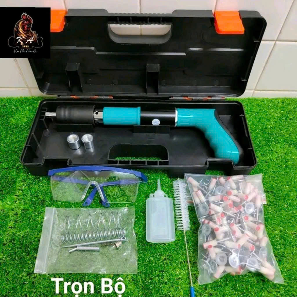 Máy Bắn Đinh Siêu Mạnh Loại Tốt – Bắn Xuyên Sắt Thép, Kèm 100 Đinh Bản Đặc Biệt, Siêu Êm đèn