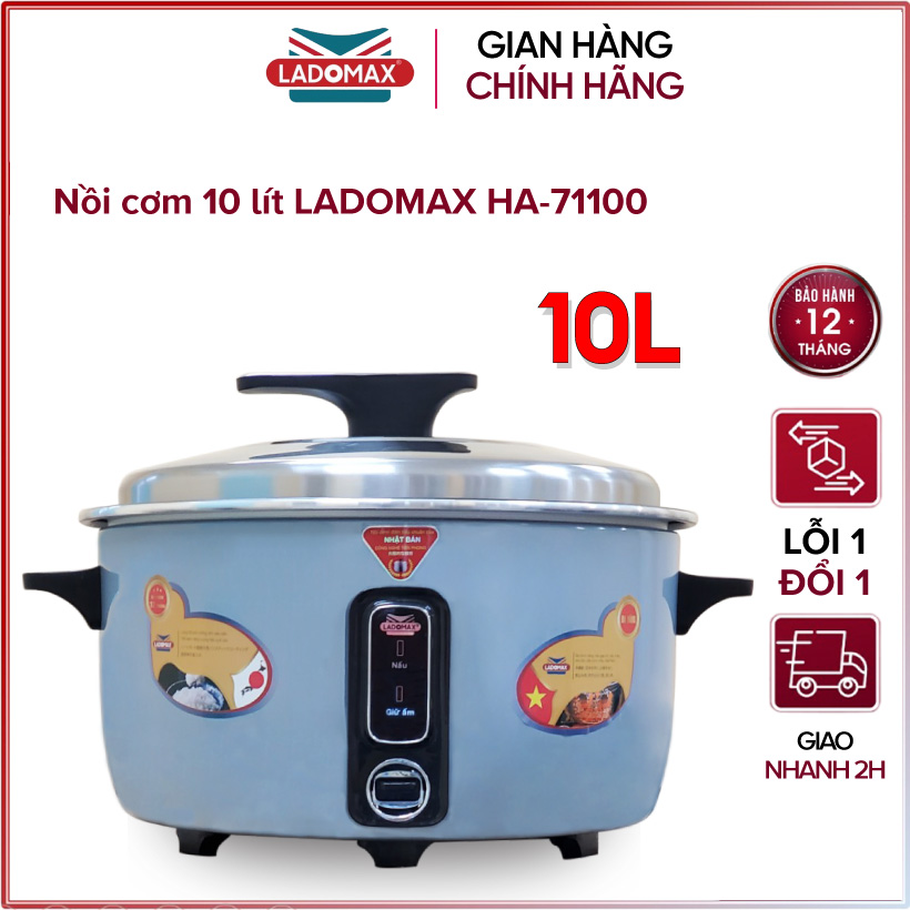 Nồi cơm điện công nghiệp nắp rời 10 lít Ladomax HA-71100 - Hàng chính hãng