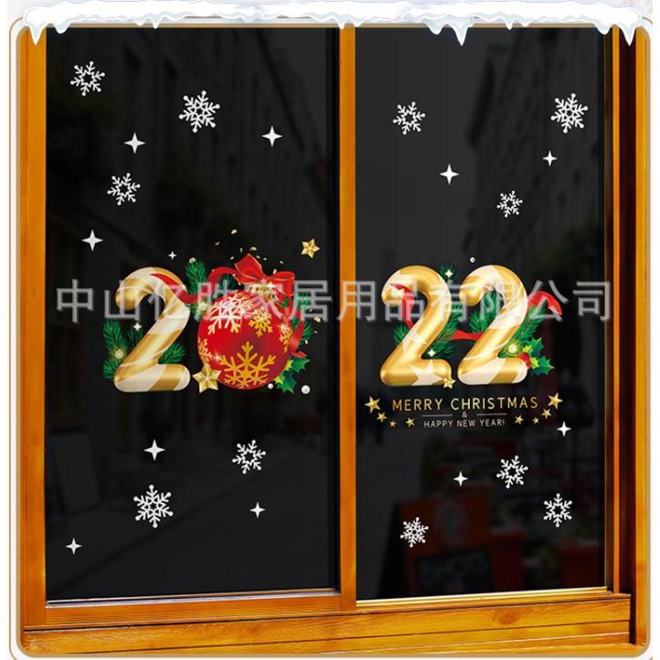 DECAL TRANG TRÍ GIÁNG SINH NOEL 2 MẶT SỐ 2022
