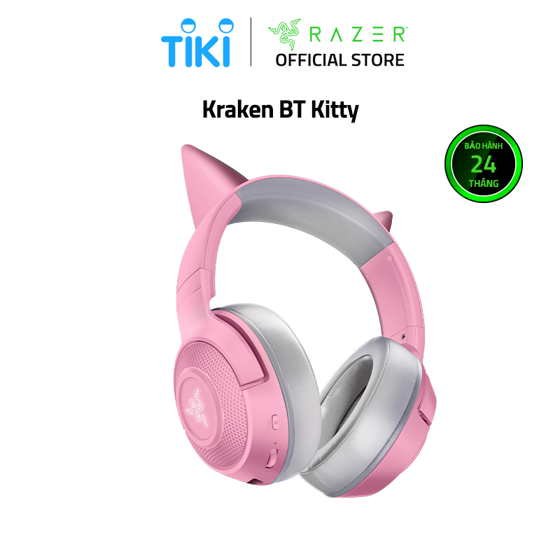 Tai nghe Razer Kraken BT Kitty-Hồng(Quartz)_RZ04-03520100-R3M1- HÀNG CHÍNH HÃNG