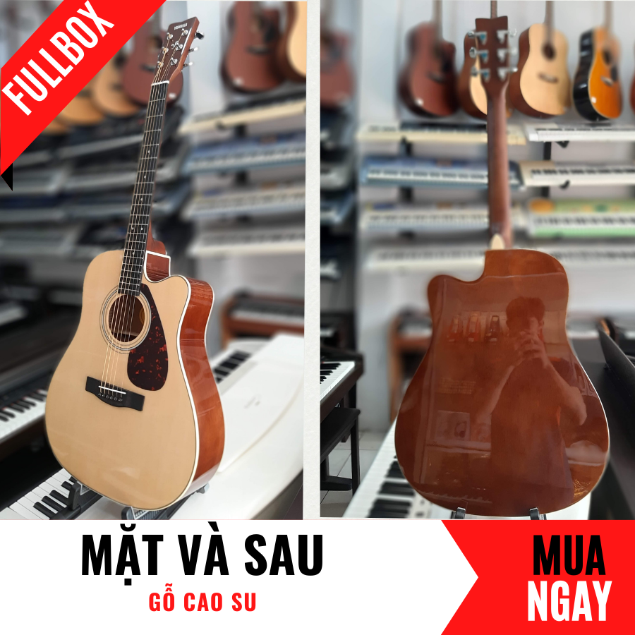 Đàn Guitar Acoustic Yamaha FX370C Bằng Gỗ Hồng Đào Âm Sắc Rõ Ràng + Phụ Kiện (Size 4/4)