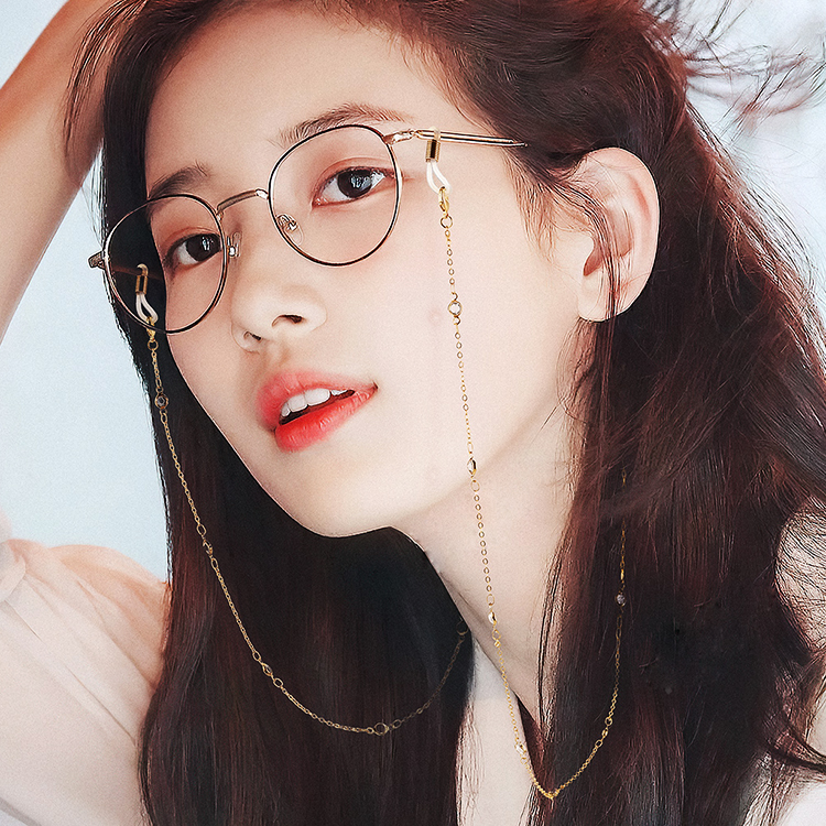 Dây đeo mắt kính thời trang mix hạt đá phong cách Hàn Quốc idol
