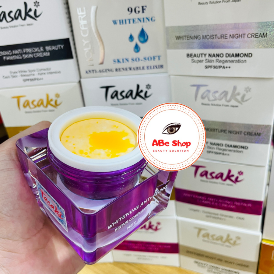 KEM TASAKI TÍM NGỪA LÃO HÓA - XÓA THÂM NÁM - WHITENING ANTI-AGING REPAIR COMPLEX CREAM - LINGZHI - ĐÔNG TRÙNG - DNA