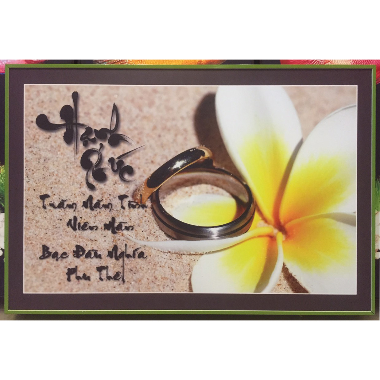 TRanh in dầu - thư pháp Hạnh Phúc - IN127