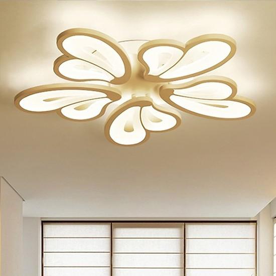 Đèn trần - đèn phòng khách - đèn trang trí nội thất cao cấp 5 cánh tim 3 chế độ ánh sáng có điều khiển từ xa