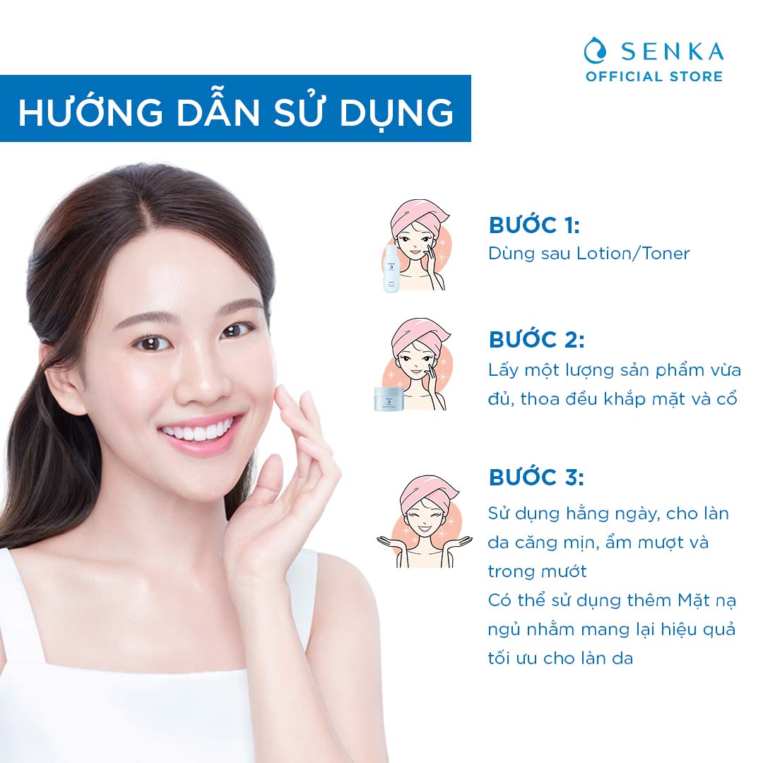 Kem dưỡng cấp ẩm chuyên sâu Senka Deep Moist Cream 50g