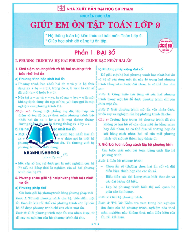 Sách - Giúp Em Ôn Tập Toán Lớp 9 (Dùng Chung Cho Các Bộ SGK Hiện Hành)