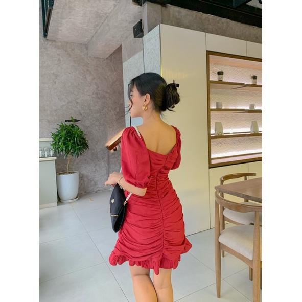 Đầm xếp nhún tôn dáng