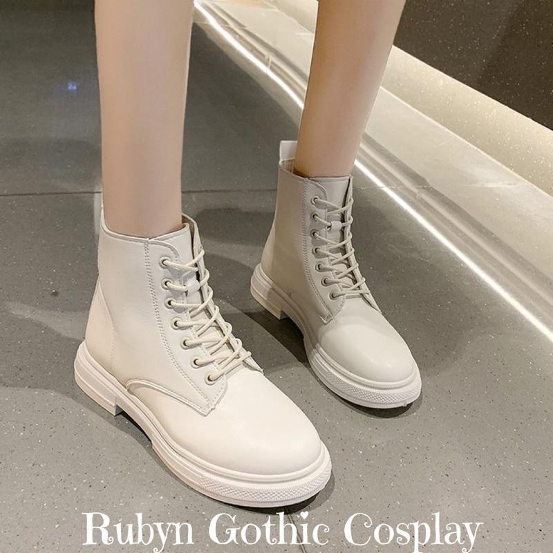 Giày boots trắng đơn giản ( Size 35 - 40 ), G63