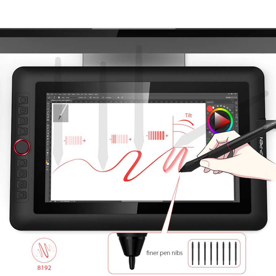 Bảng Vẽ Màn Hình XP-Pen Artist 13.3 Pro fullHD 91%Adobe RGB Lực Nhấn 8192 Cảm Ứng Nghiêng (Kèm Găng Tay Họa Sĩ Và Đế Nghiêng) - Hàng Chính Hãng