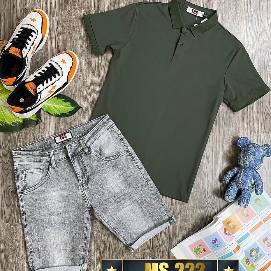 Quần short jean chất bò co giãn- quần lửng nam nhiều mẫu thời trang TINA ms