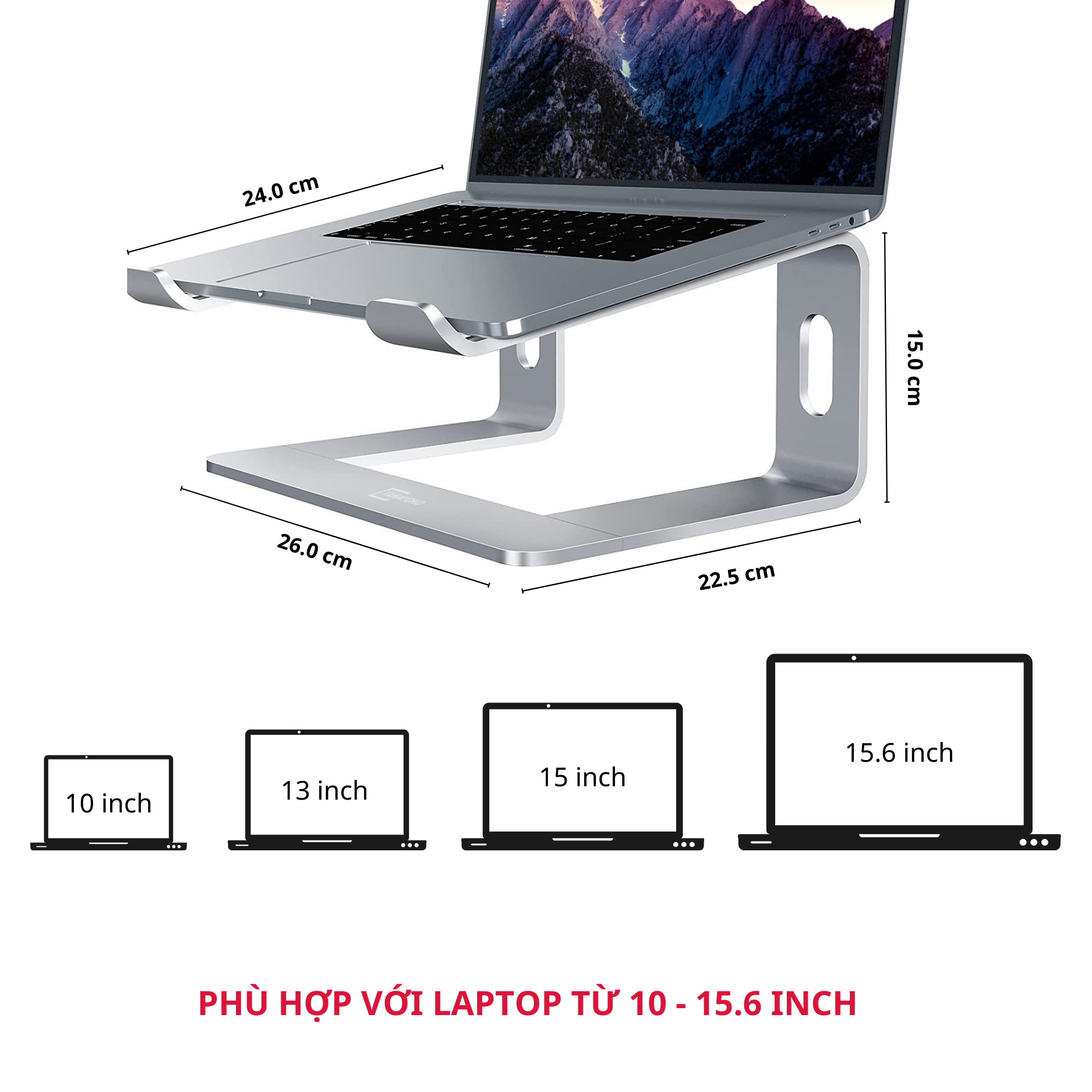 Giá Đỡ Máy Tính Laptop Chất Liệu Hợp Kim Nhôm Cao Cấp Model FS089- Hàng Chính Hãng Tamayoko