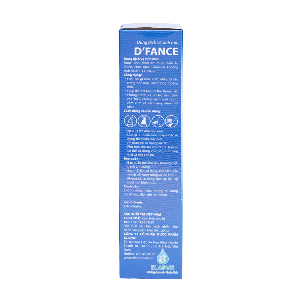 Dung dịch vệ sinh mũi D’fance (80ml)