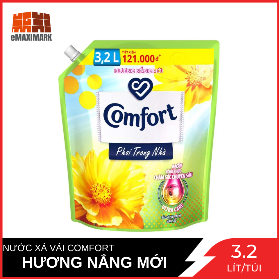 Nước Xả Vải Comfort Hương Nắng Mới Túi 3.2L