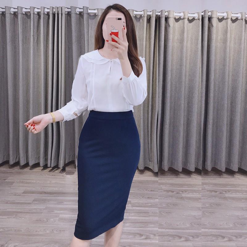 Chân váy nữ công sở Cúc Fashion CV001 bút chì túi đẹp