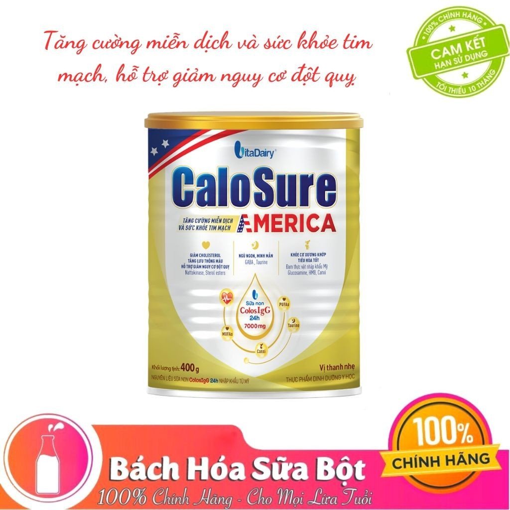 Sữa bột CaloSure America vị thanh nhẹ 400g