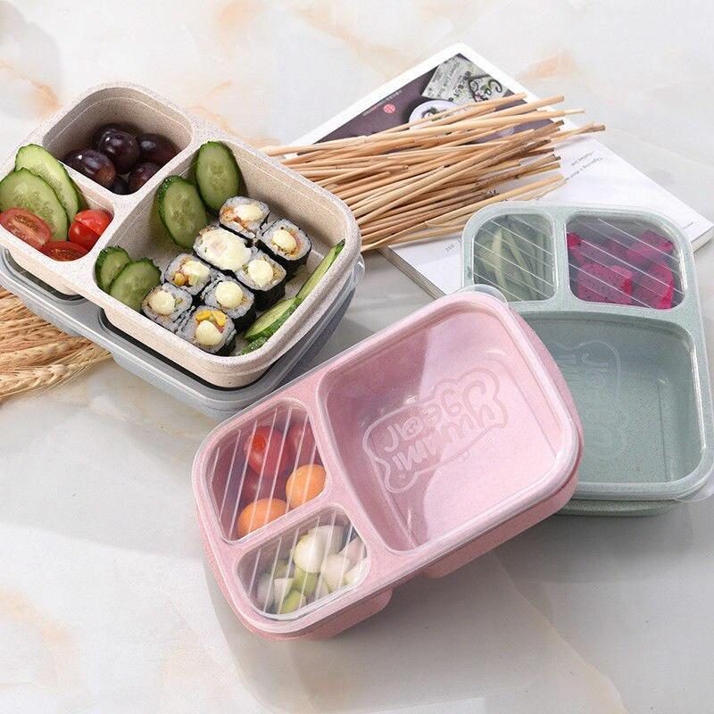Microwave Bento Lunch Box Picnic Food Fruit Container Storage Box Practical US