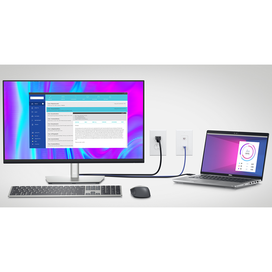 Màn Hình máy tính Dell P2723QE 8ms 60Hz IPS HDMI/DP/USB Type-C Upto 90W / RJ45 Network ) - Hàng Chính Hãng