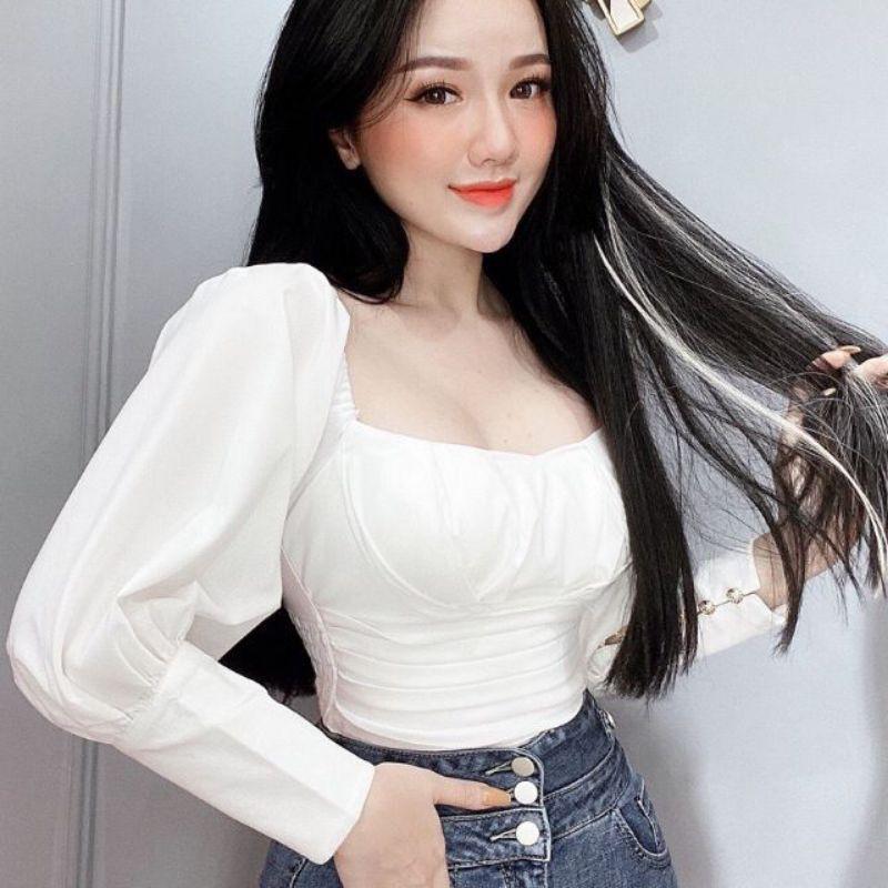 Áo cúp ngực tay phồng