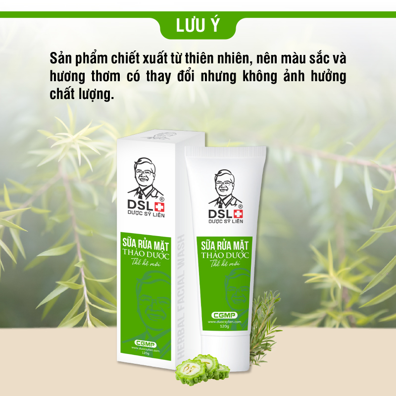 Sữa rửa mặt thảo dược (120g) dịu nhẹ, ngừa mụn, giảm mụn, mờ nám, trắng da, chiết xuất thiên nhiên