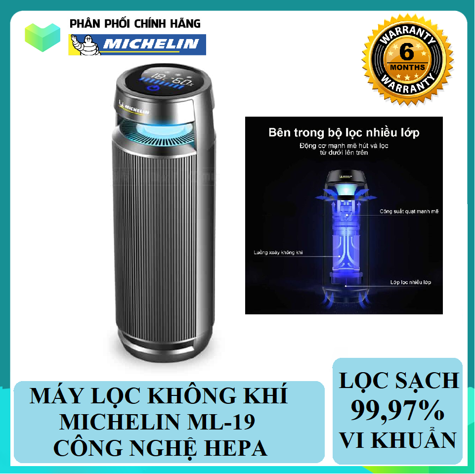 Máy lọc không khí và khử mùi xe hơi Michelin ML-19