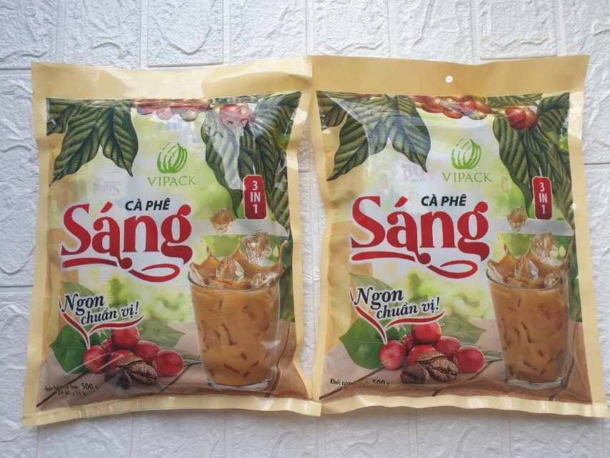 Cà Phê SÁNG Sữa Đá hòa tan 3 trong 1 -Gói 25g x Túi 20 gói x 500g