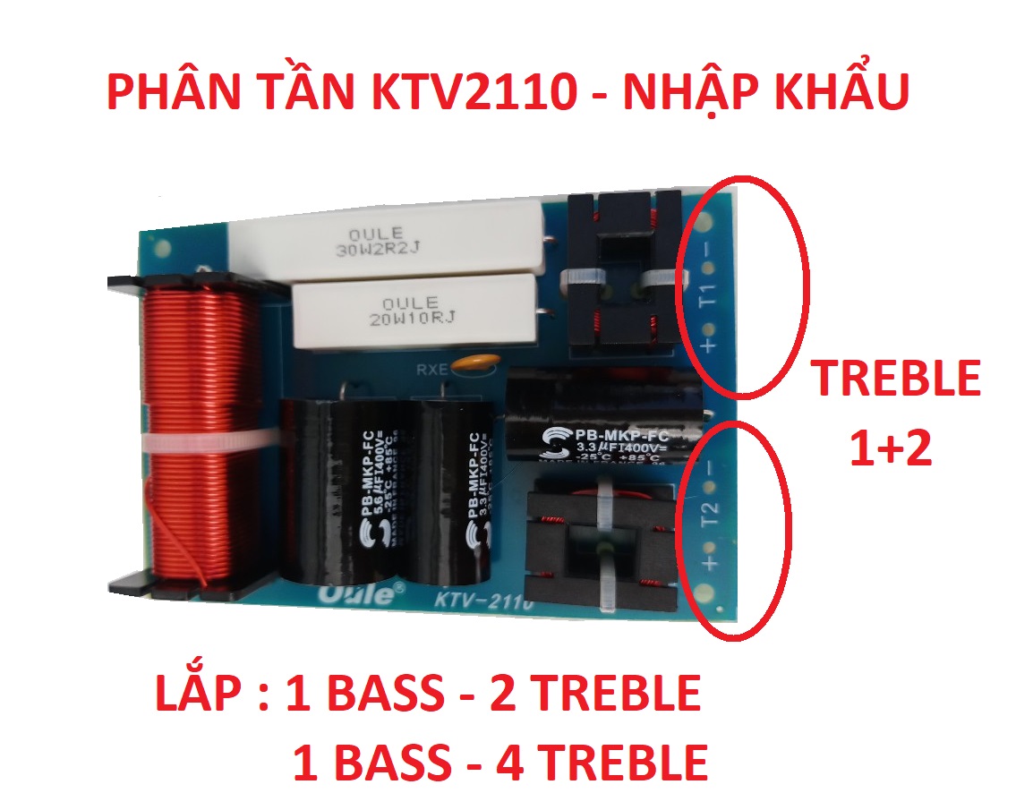 MẠCH PHÂN TẦN 1 BASS 2 TREBLE KTV2110 - GIÁ 1 ĐÔI