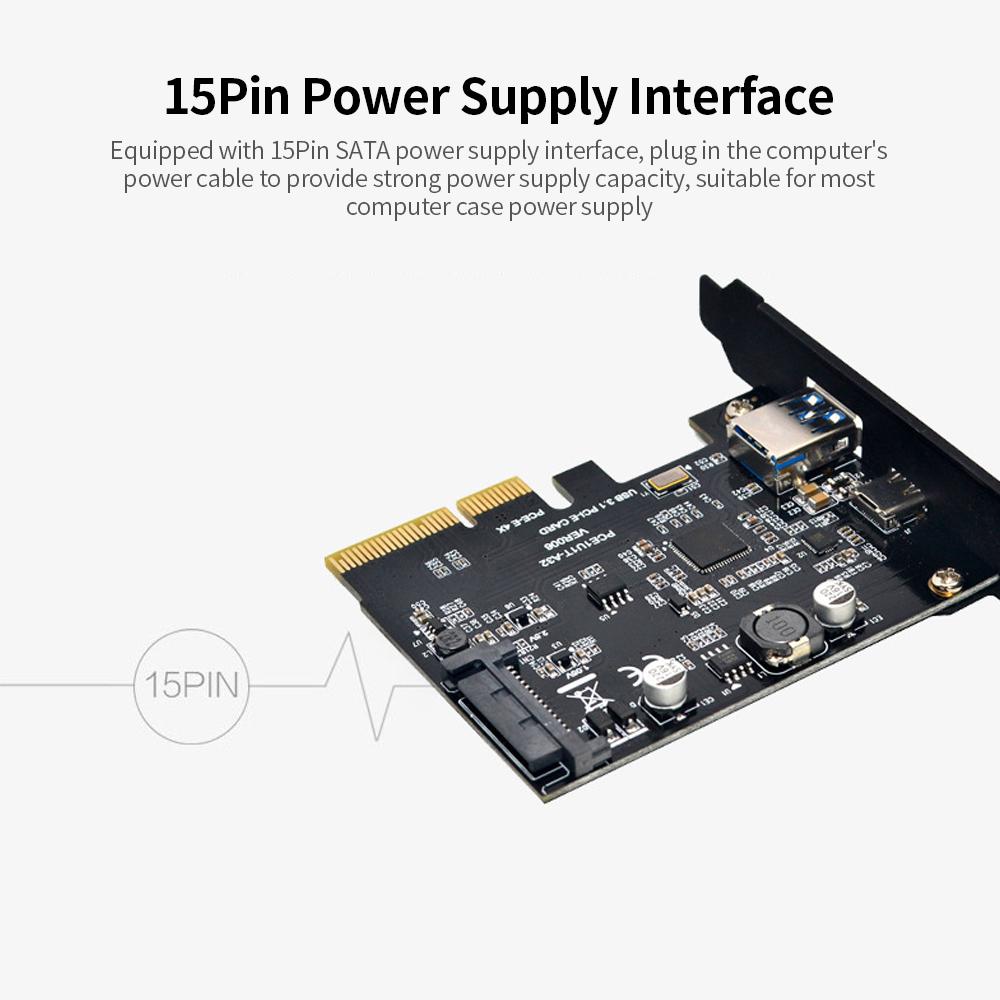 Card mở rộng chuyển đổi USB3.1 PCI-E x4 sang Type-C