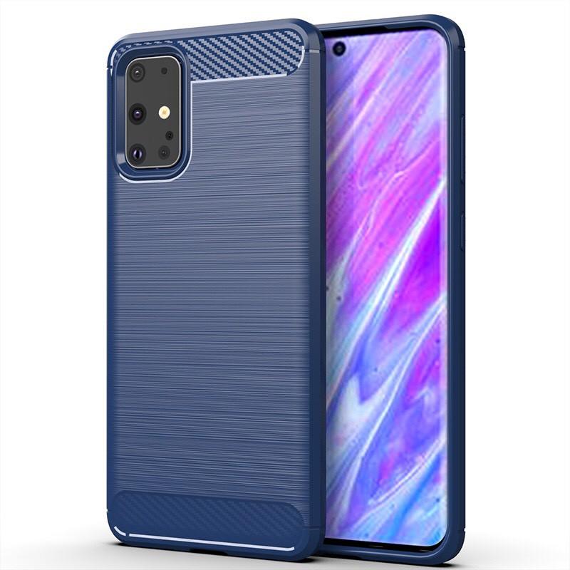 Ốp lưng dẻo Samsung Galaxy S20 / S20 Plus / S20 FE vân sợi cacbon chống sốc Rugger Amor