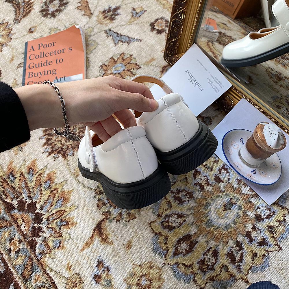 Giày Da Thiết Kế Thời Trang Nữ Kiểu Retro