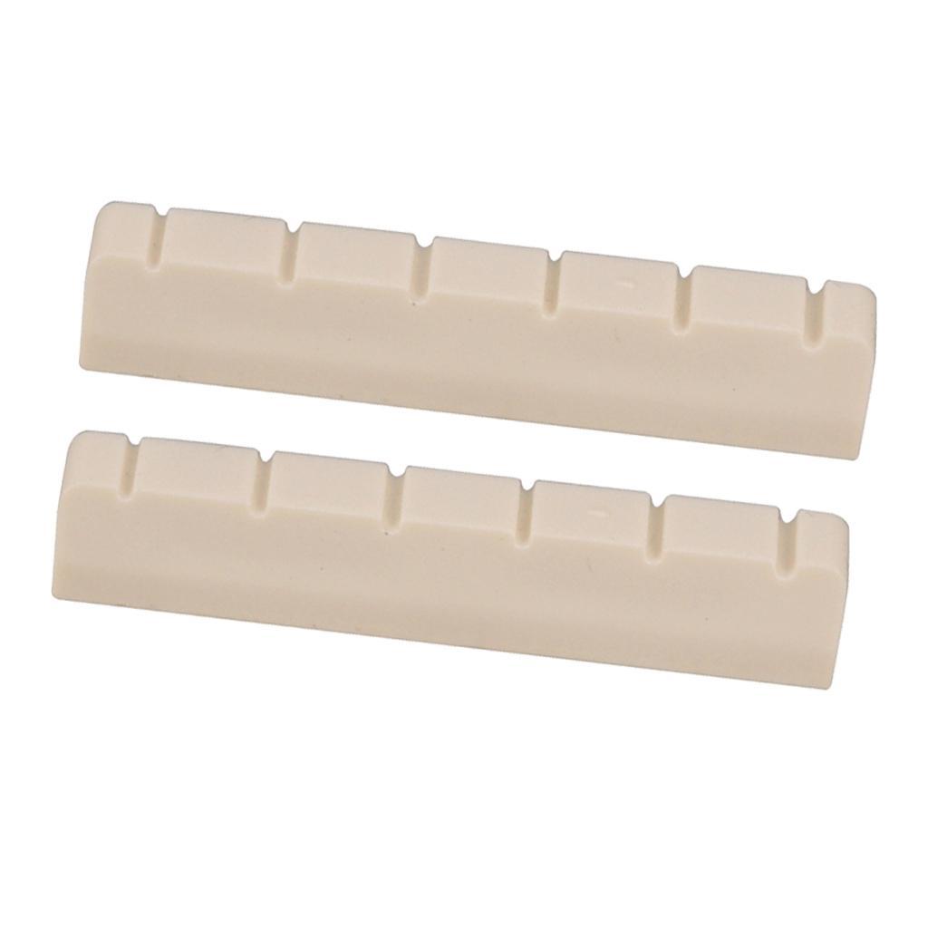 2x Guitar Slotted Curved Nut For Classcial Guitar Parts Beige Color