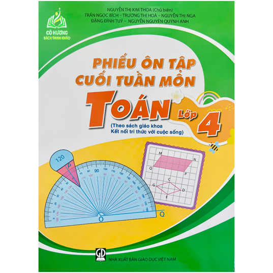 Sách - Combo Phiếu ôn tập cuối tuần môn Tiếng việt + Toán 4