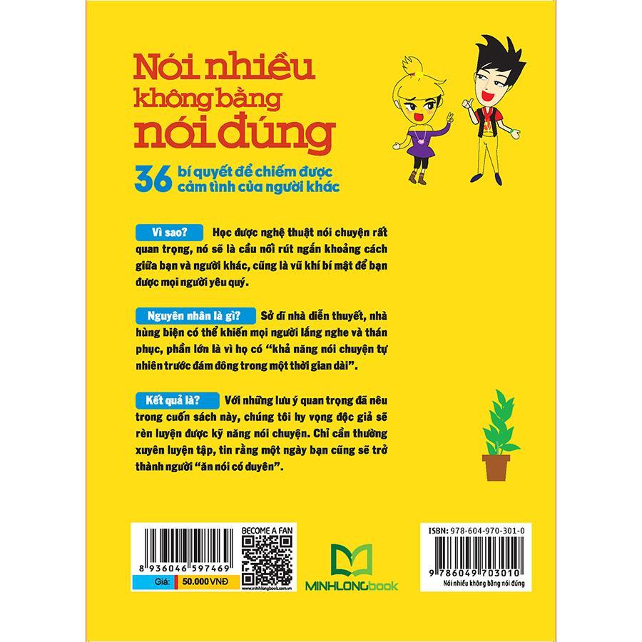 Sách: Nói Nhiều Không Bằng Nói Đúng - 36 Bí Quyết Để Chiếm Được Cảm Tình Của Người Khác - TSKN