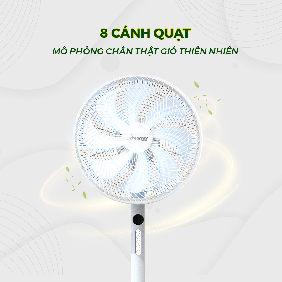 QUẠT THÔNG MINH ĐIỀU KHIỂN TRỰC TIẾP BẰNG GIỌNG NÓI DHA-SSF136G/W - Hàng chính hãng